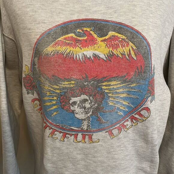 Junk Food Grateful Dead Band Distressed Graphic Pullover Sweatshirt Music - Picture 4 of 7